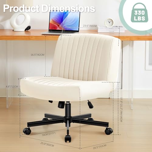 Criss Cross Chair,Thick Padded Cross Legged Office Chair,Beige - color: Beige