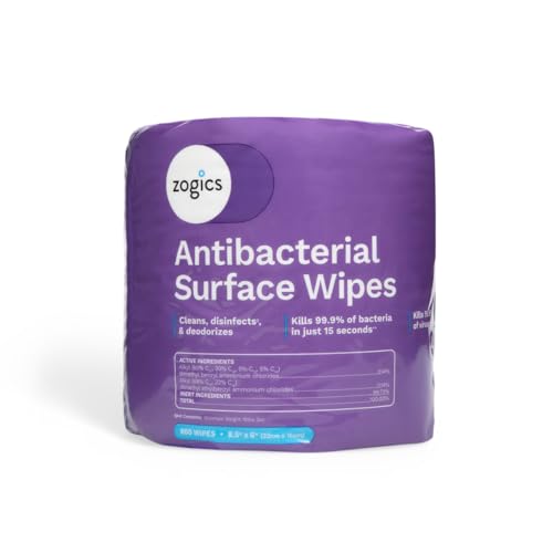 Zogics Antibacterial Disinfecting Wipes, 2 Rolls, 1,600 Count - size: 800 Count (Pack of 2)
