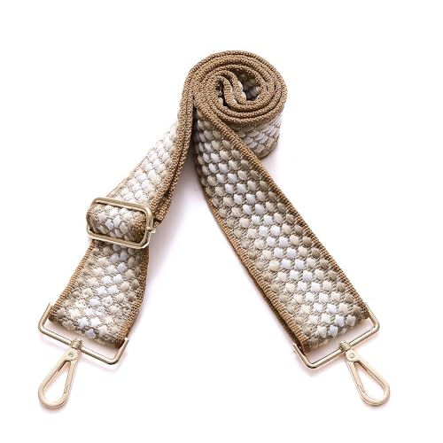 S-Jacorry Purse Strap Replacement Crossbody Wide Shoulder Strap Adjustable Canvas Straps Handbag Strap Replacement Belts - color: Gold Buckel-927