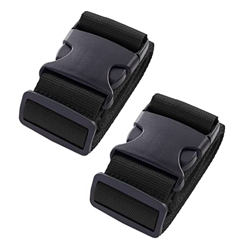 2pcs 74″×2″Luggage Straps for Suitcases,Adjustable Suitcase Straps and Heavy Duty Strap Buckle Packing Straps Travel Accessories,Black - color: Black 2PCS