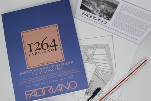 Fabriano 1264 Bristol Pad, Smooth, 11" x 14" - size: 11 x 14