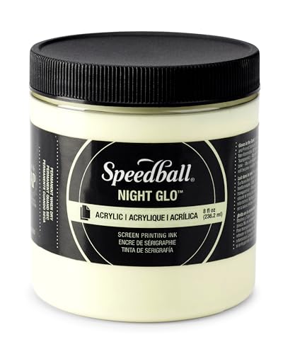 Speedball 46223 0 Acrylic Screen Printing Ink, 237Ml, Night Glow Original, 8 oz (Pack of 12)