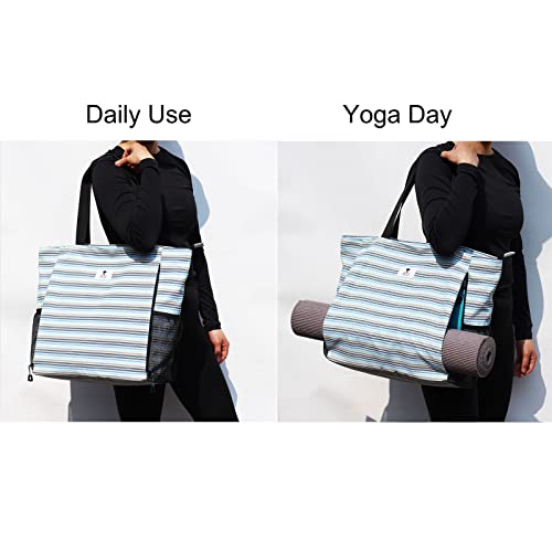 ESVAN Yoga Mat Bag Yoga Tote Carrier Shoulder Bag Carryall Tote for Office,Yoga,Pilates,Travel,Beach and Gym - color: C