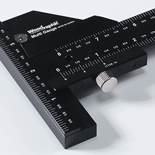 Scriber Gauge 300mm – CNC Metric Measuring Ruler, Marking Gauge, Layout Square, Woodworking Thickness Tool for Joinery, Cabinetry, DIY and Furniture Making (New Version) - size: 300mm