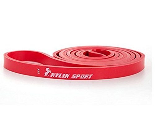 Resistance Band Assisted Pull Up Bands Training Yoga Pilates Elastic Loop Stretch for Cross Workout Gymnastics Power-Lifting - color: Red