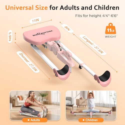 BODY RHYTHM Leg Stretcher - Split Machine for Leg Stretching - Flexibility Stretching Equipment - Ballet, Yoga, Dance, Martial Arts, MMA - Home Yoga Gym Fitness - color: Pink