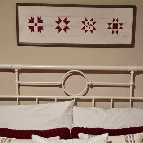 Barn Quilt Stencils for Crafts 12” Quilt Block Stencil | Reusable Drawing Templates for Painting on Wood Wall Canvas Fabric - style: Quilt Block