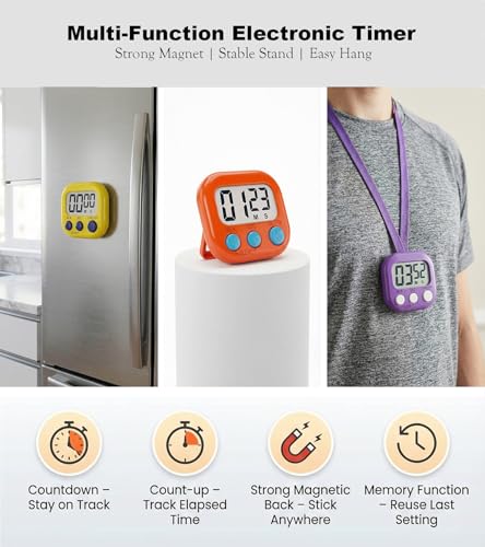 Digital Timer for Classroom Teachers Students, Magnetic Countdown Timer