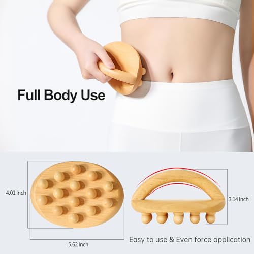 Wood Therapy Massage Tools, Cellulite Massage Tool & Massage Body Brush