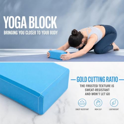 Pilates Kit, Home Pilates Equipment for Women, Workout Kit with 14.5" Pilates Ring and Ball,Yoga Block, Yoga Knee Pad Mats, Resistance Bands, Grip Socks Accessories,Blue