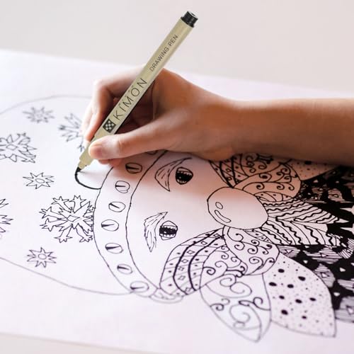 PATIKIL Micro Pen Fineliner Pens, 8Pcs 0.15mm Fine Point Drawing Pens Waterproof for Archival Artist Calligraphy Illustration Journaling Sketch, Black - size: 0.15mm