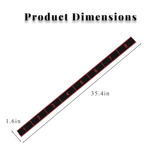 Fitness Resistance Band for Stretching and Yoga, 8-Section Elastic Stretch Strap with Numbered Markings, Adjustable Training Band for Pilates, Flexibility, Home Gym Workout