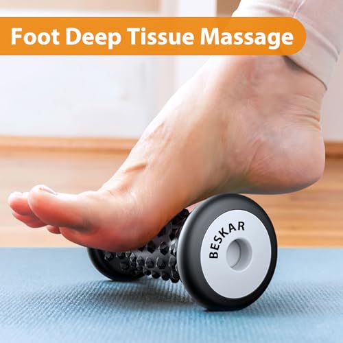 BESKAR Foot Massage Roller for Plantar Fasciitis Relief - color: Carbon Black
