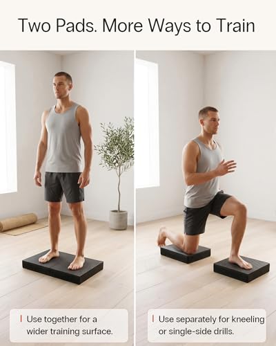 StrongTek 2-in-1 Foam Balance Pad and Kneeling Pad, Non-Slip | Supportive Cushioning, Core Stability Training, Yoga and Pilates, Physical Therapy and Rehab, Medium and Large Sizes - color: XL-BLACK