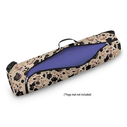 Yoga Mat Bag for Women & Men Full-Zip Yoga Mat Carrier Bag for Class Workout Park with Adjustable Strap - color: Cow Spot Print