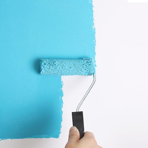 Bates- 4-Inch Paint Roller Kit, 10 pcs, Roller Set with Microfiber Sleeves & Frame, Tray, Tray Liner and Trim Brush for Walls, Cabinets, Interior, Exterior, House Painting Supplies - style: Microfiber 4", 10 pcs
