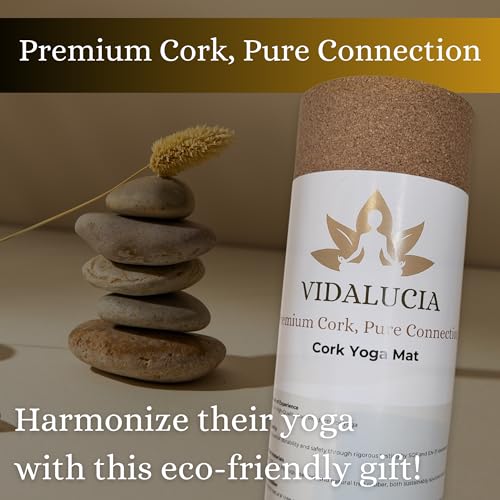 Cork Yoga Mat - 5mm Extra Large 72"x26" Non-Slip Yoga Mat with FSC Certified Portuguese Cork & Natural Rubber Base – Hot Mat for Home & Studio – yoga mat cork