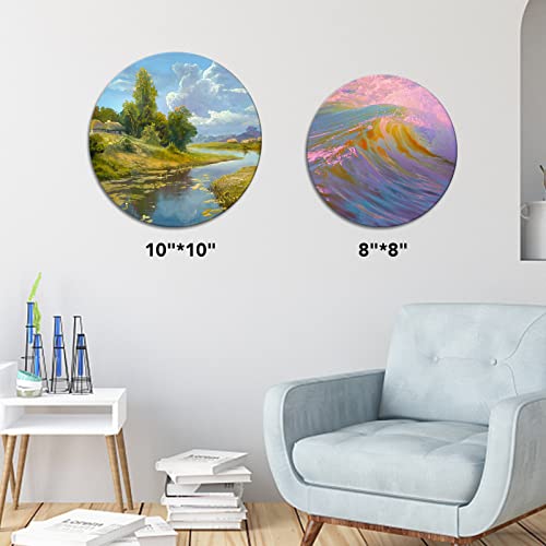 ESRICH Canvases for Painting, 36 Pack Canvas Boards 4x4, 6x6, 8x8, 5x7, 8x10, 9x12, 11x14, Round Canvas Panels with 8x8,10x10-Cotton Primed Blank Large Canvases for Acrylic, Oil, Gouache & Tempera. - size: 36 Packs Canvas Panel - 9 Sizes(4 of Each)