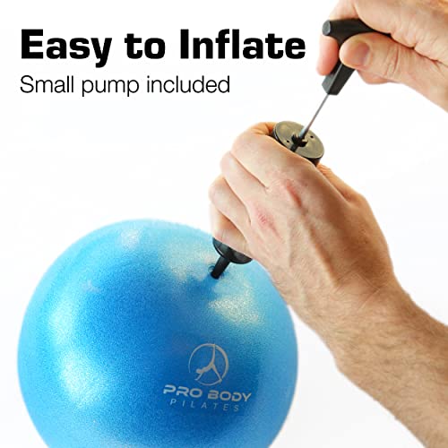 ProBody Pilates Ball Small with Pump - 9 Inch Small Exercise Ball - color: Yellow