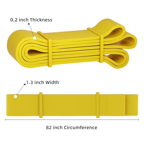 Resistance Bands, Pull Up Bands, Pull Up Assist Band Exercise Bands for Men & Women Working Out, Body Stretching, Physical Therapy, Muscle Training - color: Yellow