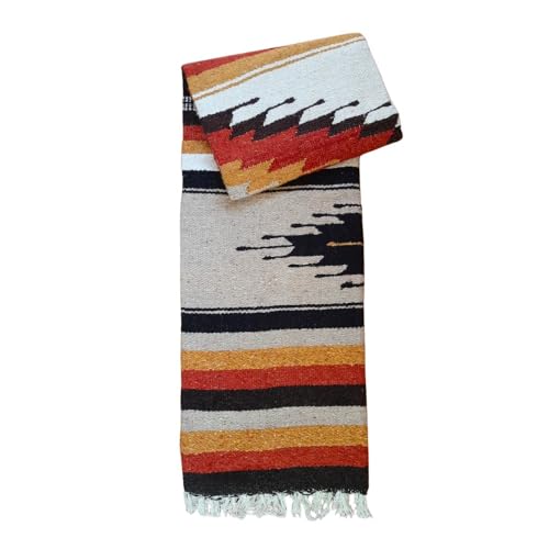 WP West Path Mexican Throw Blanket - Cabin/Southwest Diamond Blanket Rug - Baja Oaxacan Home Decor (Queen) - size: Queen