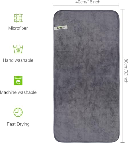 KinHwa Gym Towels for Men, Quick Dry Microfiber Sweat Towels, 6 Pack Gray - color: Gray, size: 16inchx31inch 6 Pack