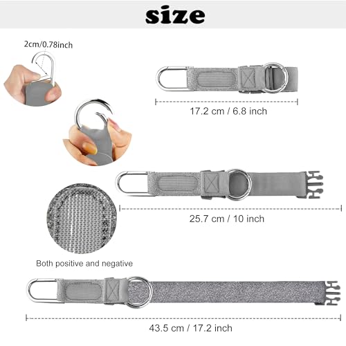 ZINZ Elastic Jacket Gripper Travel Strap with D-Ring Hooks and Buckle, Suitcase Straps Belts Travel Accessories, Makes Your Hands Free - color: Gray
