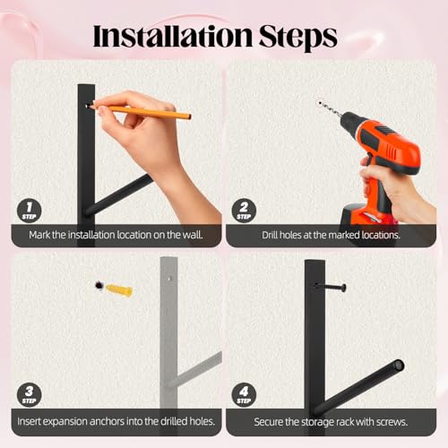 6 Tier Yoga Mat Rack,Yoga Mat Holder Wall Mount