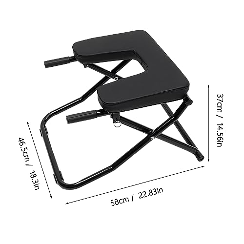 Yoga Headstand Bench, Yoga Inversion Chair Headstand Prop Upside Down Chair Yoga Head Stand Inversion Stool for Practice Head Stand, Shoulderstand, Handstand and Various Yoga Poses (Black)
