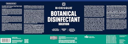 Bioesque Botanical Disinfectant Solution, Heavy Duty Broad-Spectrum Disinfectant, Kills 99.9% of Bacteria, Viruses*, Fungi, & Molds, 55 Gallon (Pack of 1) - size: 7040 Fl Oz (Pack of 1)