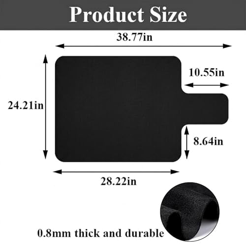 Pilates Reformer Mat Towel, 39" x 24" Sweat-Absorbent & Breathable Exercise Mat for Pilates Reformer, Soft Touch, Non-Slip, Ideal for Home or Studio Use - color: black