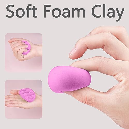 Cutedeer Pink Air Dry Clay, 1.1lb Foam Modeling Clay, Soft Squishy Molding for Kids Adults, Arts & Crafts Project Slime Supplies(1.1lb - 1 Pack, Pink) - color: Pink, size: 1.1lb - 1 PACK