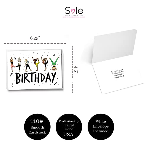 Yoga Birthday Card for Women | Funny Yoga Pose Card | Namaste and Celebrate with a Yogi Birthday Card - style: Yogi