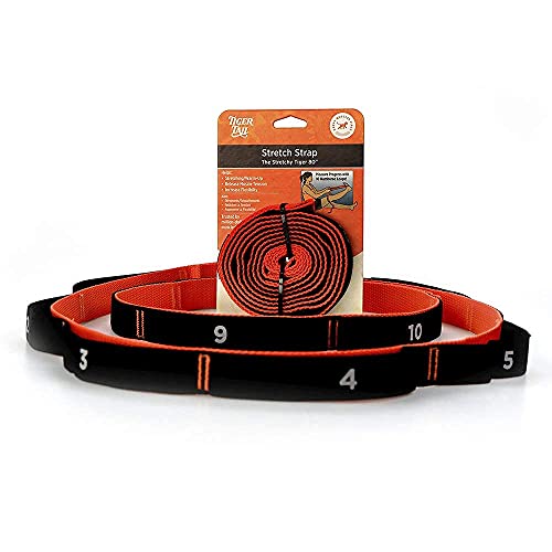 Tiger Tail Bundle: Stretchy Tiger 80” Stretch/Yoga Strap + Happy Muscles Book