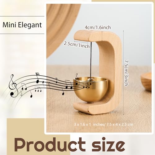 Zonon 4 Pcs Magnetic Wooden Doorbell Chime, Nature Beech Color | Shopkeepers Bell, C Shape Doorbell Decoration Wind Chime, Door Opening, Home Store Office Cafe Pet Housewarming Gift - color: Nature Beech Wood