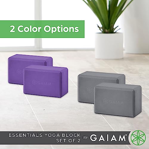 Gaiam Yoga Block - Supportive Latex-Free Eva Foam - Soft Non-Slip Surface with Beveled Edges for Yoga, Pilates, Meditation - color: Vivid Blue (Pack of 12), style: 2 Blocks