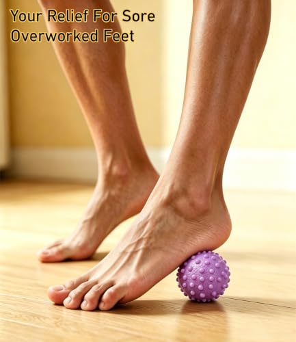Foot Massage Ball Deep Tissue Myofascial Release Tool for Plantar Fasciitis Relief Portable Acupressure Roller for Tight Muscles Fascia Ball for Home Office Gym Travel Purple - color: 1 Purple Ball