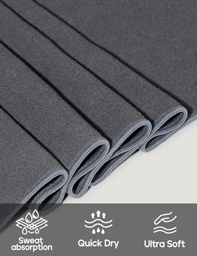 Heathyoga Yoga Mat Towel Non Slip for Hot Yoga Towel with Silicone Grip & Free Spray Bottle, 72"X26" Extra Large Microfiber Yoga Towel for Bikram, Pilates, Fitness - color: Grey