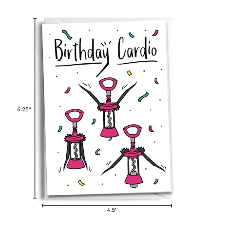 Happy Birthday Wine Lover | Funny Birthday Card| Humor Wine Cardio Card - style: Cardio |Wine