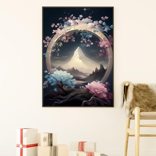 Ellunyo 12 Pack Diamond Painting Kits for Adults,Landscape Diamond Painting Kits, 5D Diamond Painting Kits for Adults, Full Drill Craft Kits 12x16 inch,Cute Painting