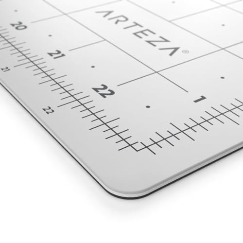 ARTEZA Self Healing Cutting Mat, 18 x 24 Inch Rotary Cutting Mat, Double-Sided 3 mm PVC-Free Craft Mat with Grid Lines and Angle Guides for Sewing, Quilting, Fabric, Paper, Vinyl, and Crafts - size: 12.4"L x 12.4"W