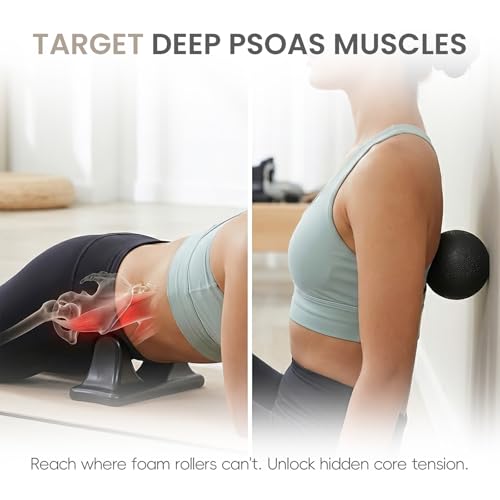 Psoas Muscle Release Tool & Peanut Massage Ball Set – 2-in-1 Deep Tissue Hip Flexor Massager for Back & Glute Tension Relief – Precise Trigger Point, Myofascial Release & Mobility Recovery