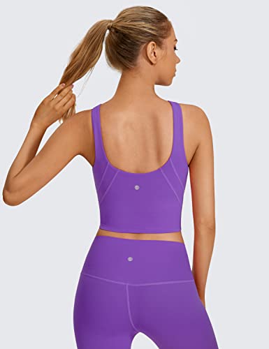 CRZ YOGA 여성용 U 백 스포츠 브라 - color: Royal Lilac, size: XL