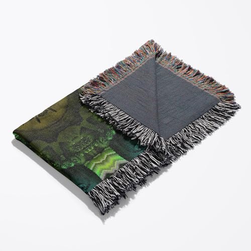 3dRose Mandala 28 Zen InnerBalance Green Harmony Chakra Meditation InnerPeace Woven Blanket