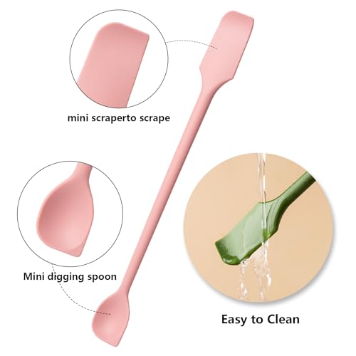 Four piece mini cosmetic scraper set, silicone scraper set, mini scraper as a can spatula, can be used for food bottles, small lotion bottles and other containers