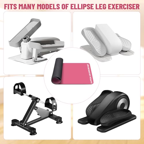 Under Desk Elliptical Mat - Non-Slip Exercise Equipment for Peloton Bike, Small Exercise Mat for Desk Workout Equipment - color: Pink 1 Pc
