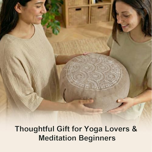 ellier Meditation Cushion Set-Large Velvet Floor Pillow & Traditional Tibetan Yoga Bolster for Adults,Zafu Meditation Mat with Buckwheat,Zabuton Meditation Cushion with Memory Foam - color: Cl01-dark Blue