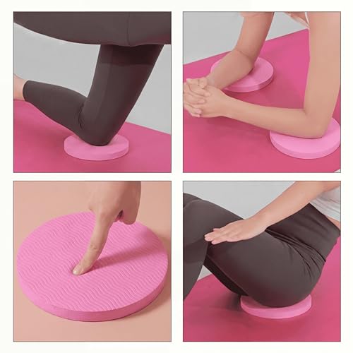 Round Yoga Knee Pads TPE Foam Cushion for Pilates - Workout Equipment Accessories for Women - Exercise Wrist and Elbow Support Mats