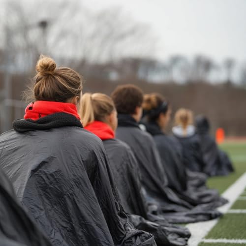 Threadart Waterproof Blanket Outdoor Stadium Blanket | Black - color: Black