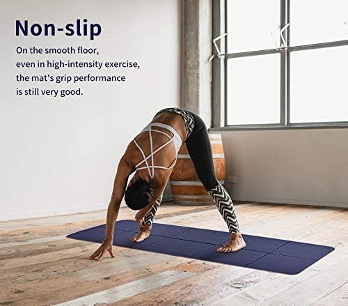 Foldable Yoga Mat for Travel Non Slip - Folding Travel Yoga Mat